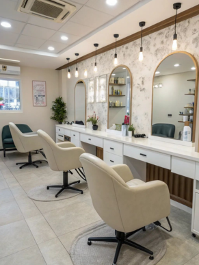 Salon reception area